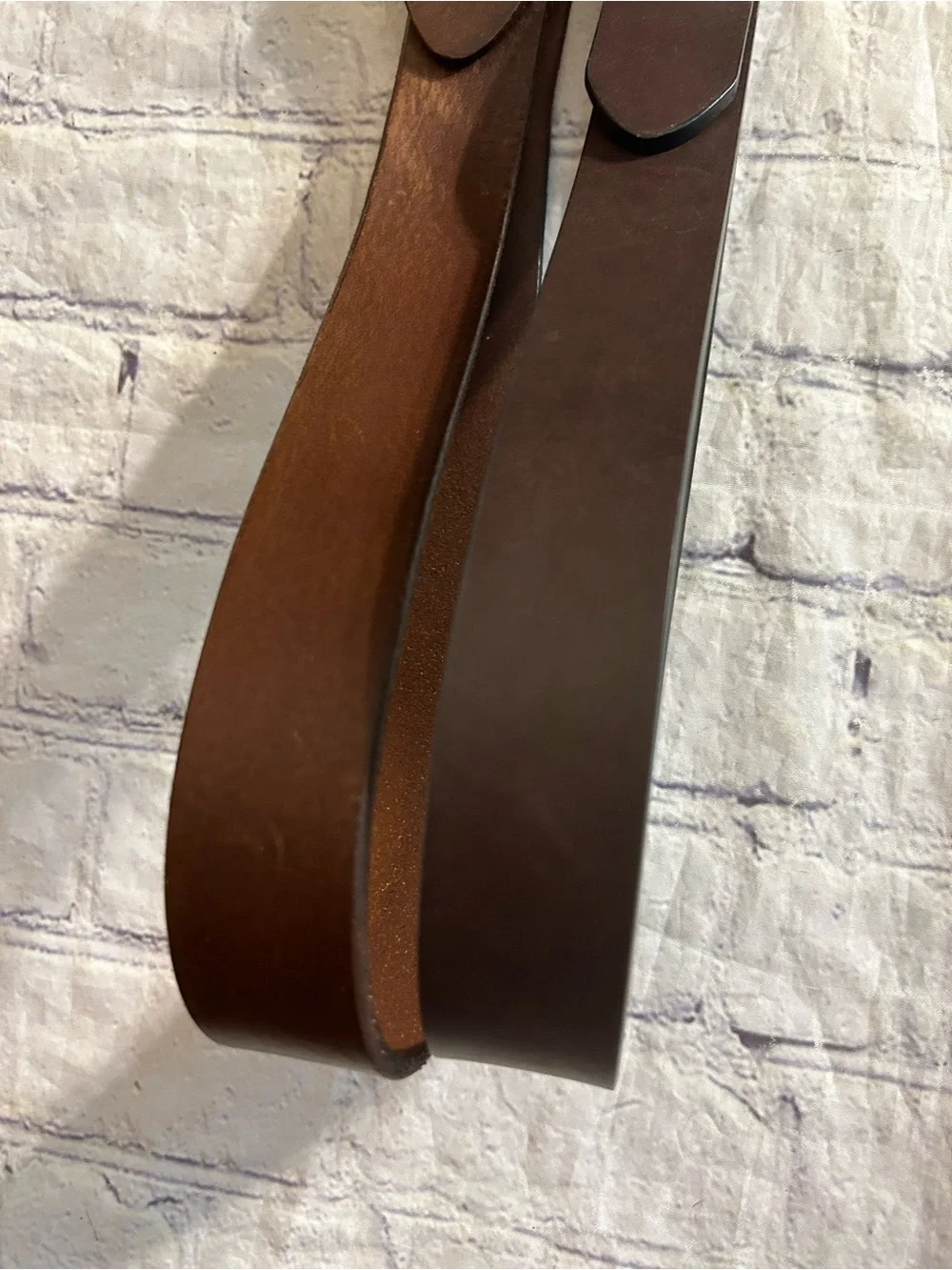 NAUTICA BROWN LEATHER GOLD TONE HARDWARE & VEGAN REVERSIBLE BLACK &BROWN BELTS